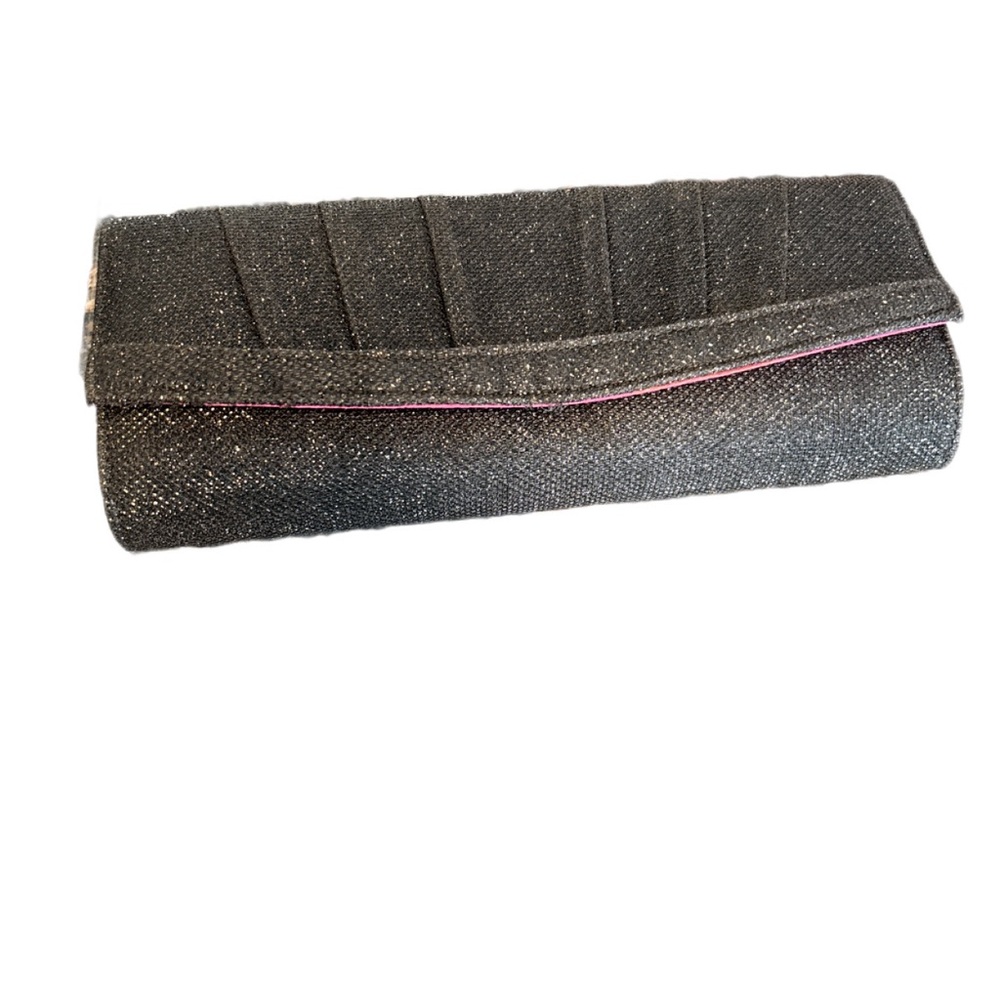 Fioni Night for Payless | Shimmering Black Pleated Evening Bag